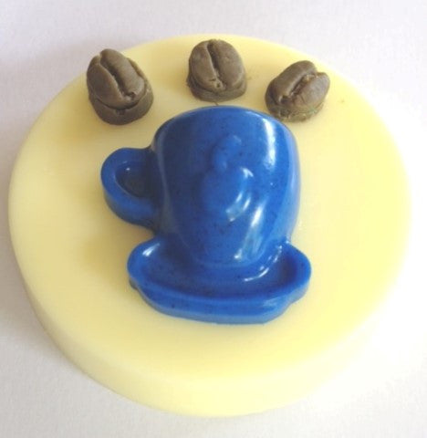 Coffee Cup and Beans Silicone Mould