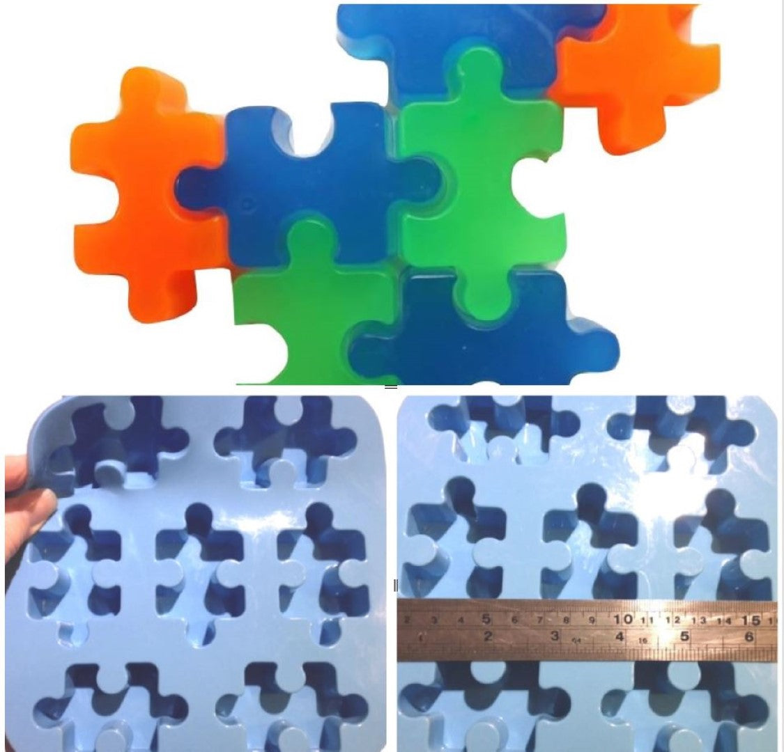 Jigsaw Puzzle Piece Silicone Soap Tray Mould (7 Cavities)