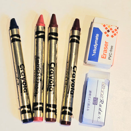 Crayons Silicone Mould Realistic Size - add paper label