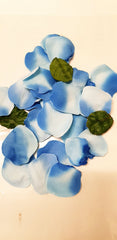 Blue Silk Fabric Petals & Leaves Package Freebie (1 gift per order please)