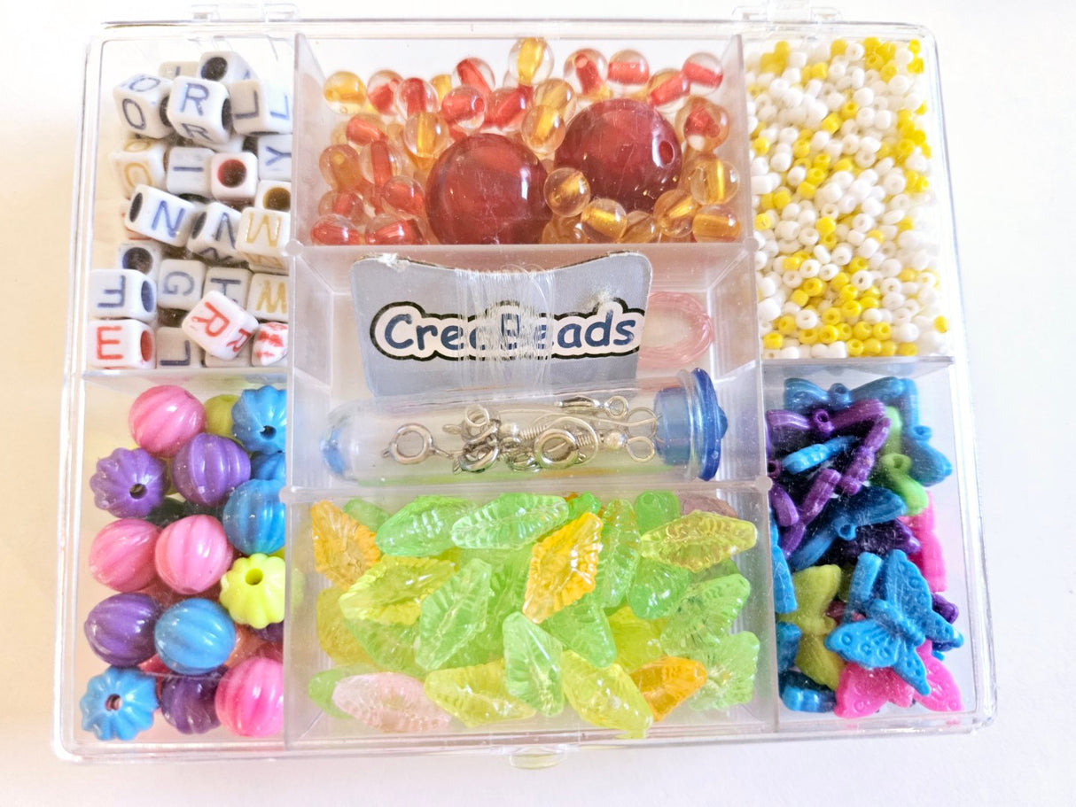 Friendship & Butterflies Bead set with Jelly Cords - Gems Crystals