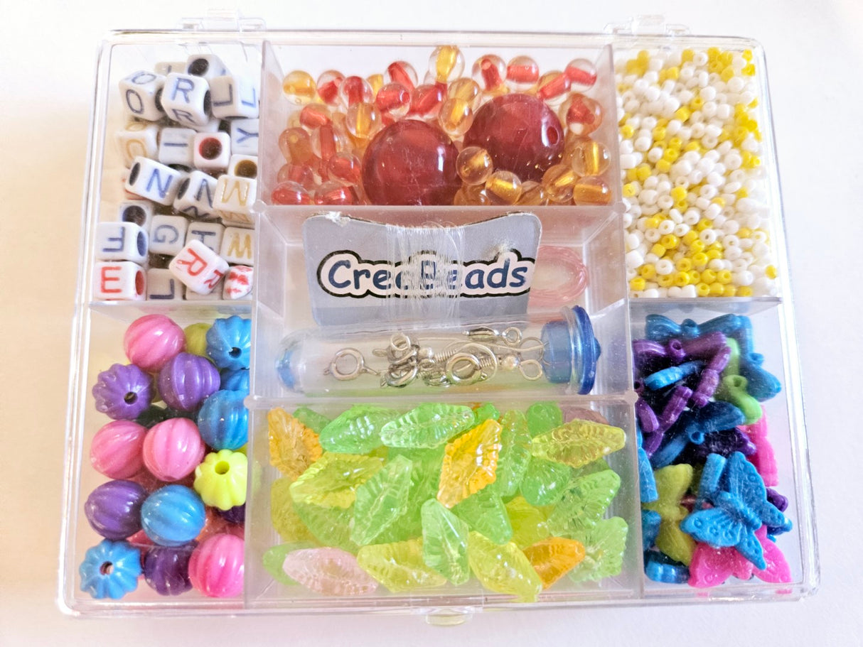 Friendship & Butterflies Bead set with Jelly Cords - Gems Crystals