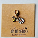 Just Bee yourself friendship gift metal charm