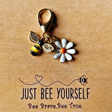 Just Bee yourself friendship gift metal charm
