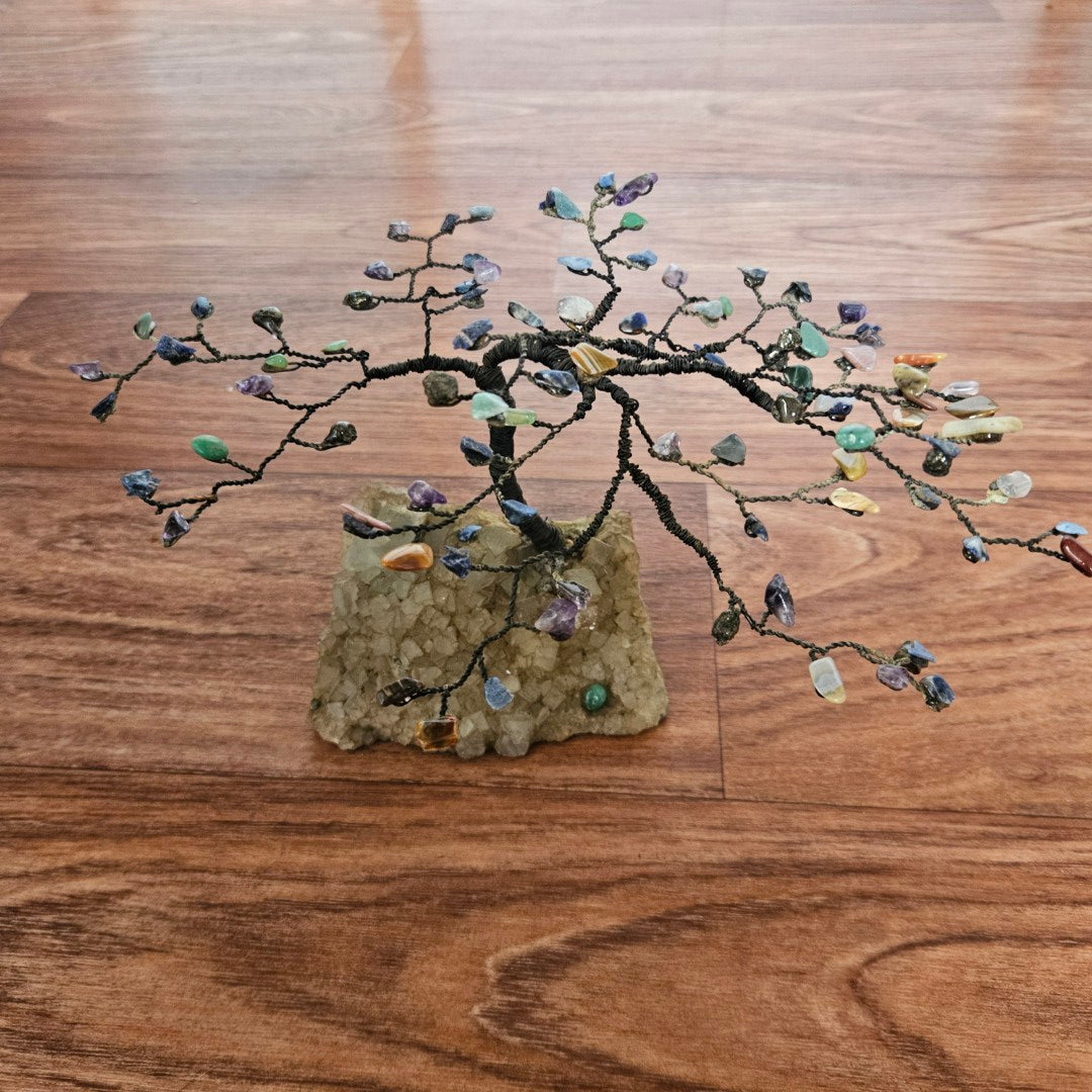 Hand Made Gemstone Crystal Fluorite Tree