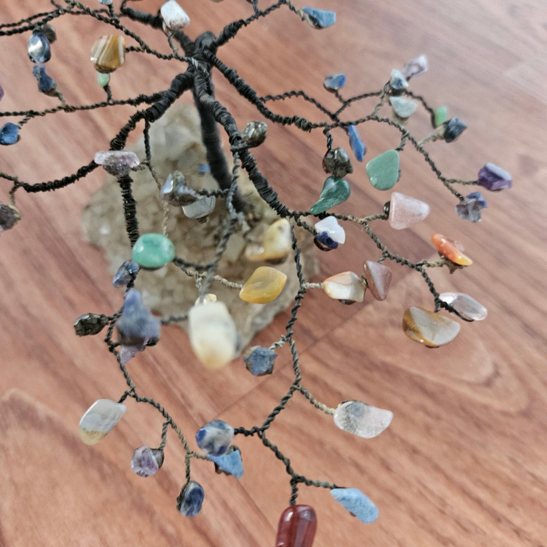 Hand Made Gemstone Crystal Fluorite Tree