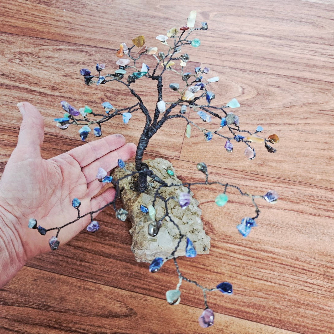 Hand Made Gemstone Crystal Fluorite Tree