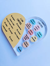 I can control Acryllic Heart Plaque Positive Mental Health Wellbeing