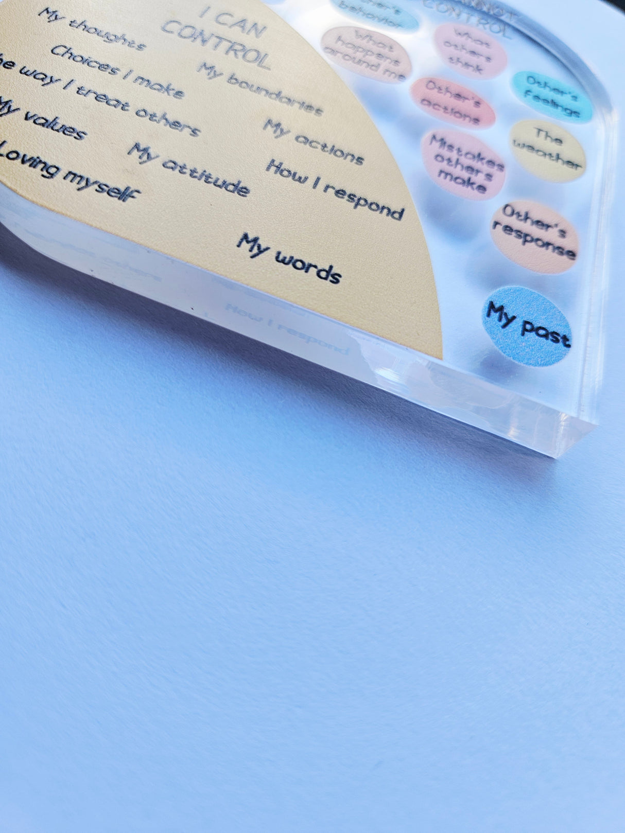 I can control Acryllic Heart Plaque Positive Mental Health Wellbeing