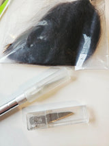 Reborn Doll Rooting Tool & Mohair Lot – Felting Needles, Ruby Red Hair, Tools AU