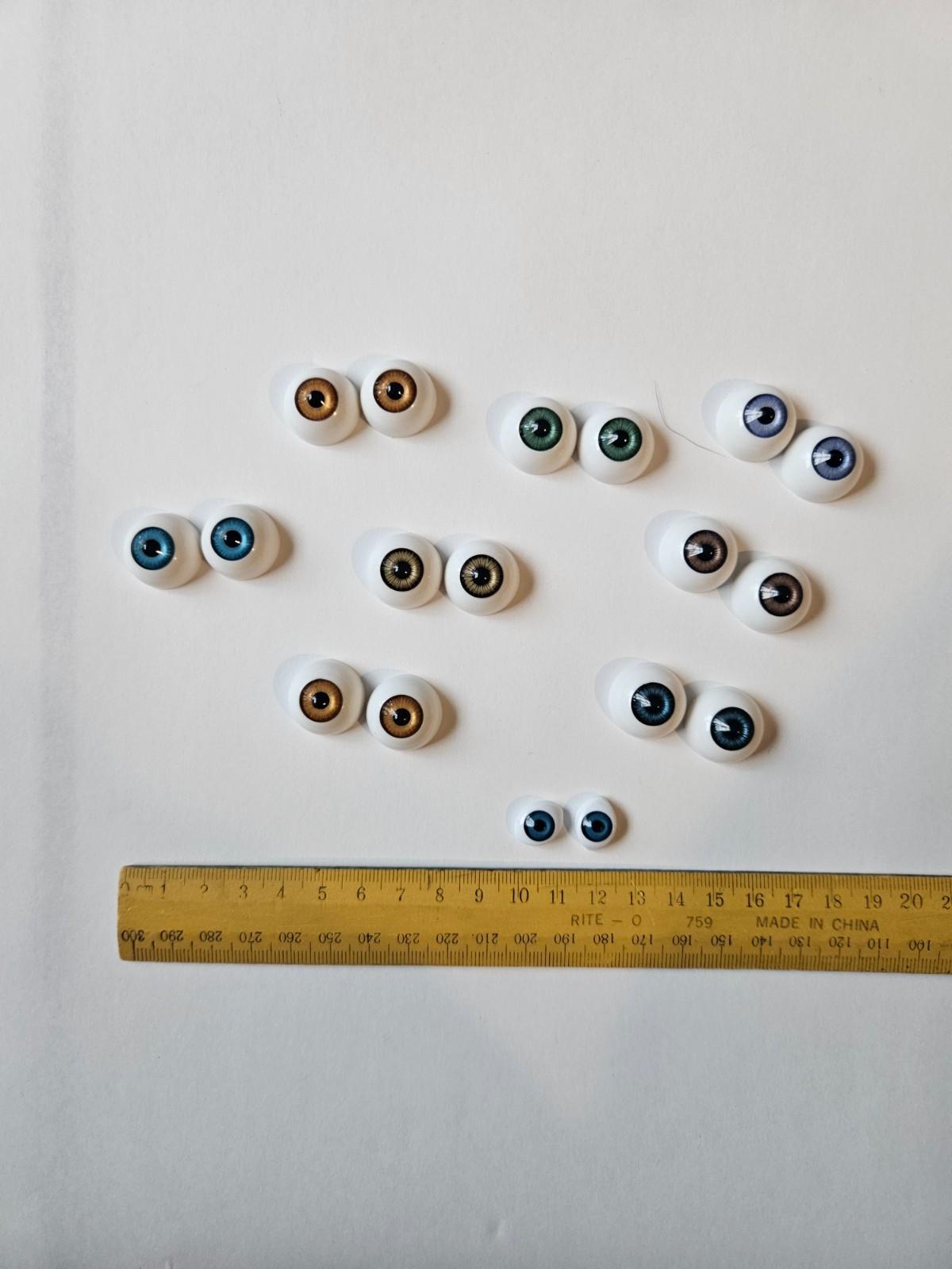 Reborn Doll Glass/Acrylic Eye Lot Multiple Colours & Sizes 9 Pair