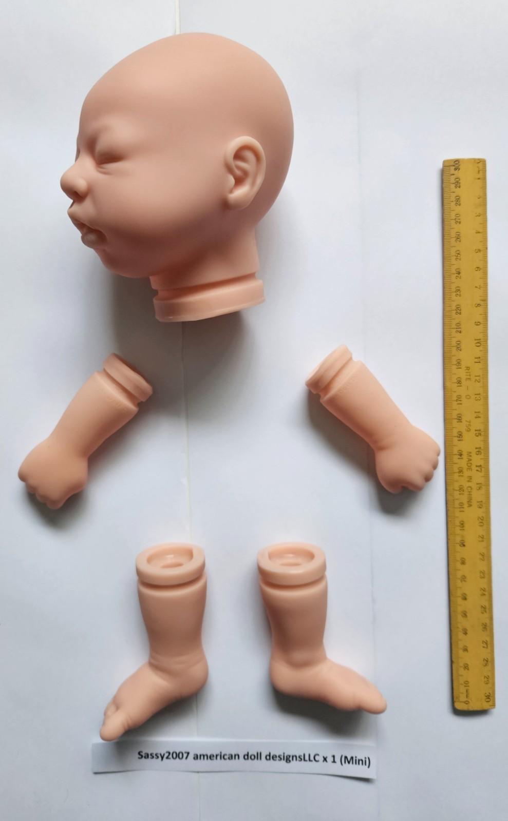 Sassy 2007 Mini Reborn Doll Kit by American Doll Designs LLC Unpainted Vinyl