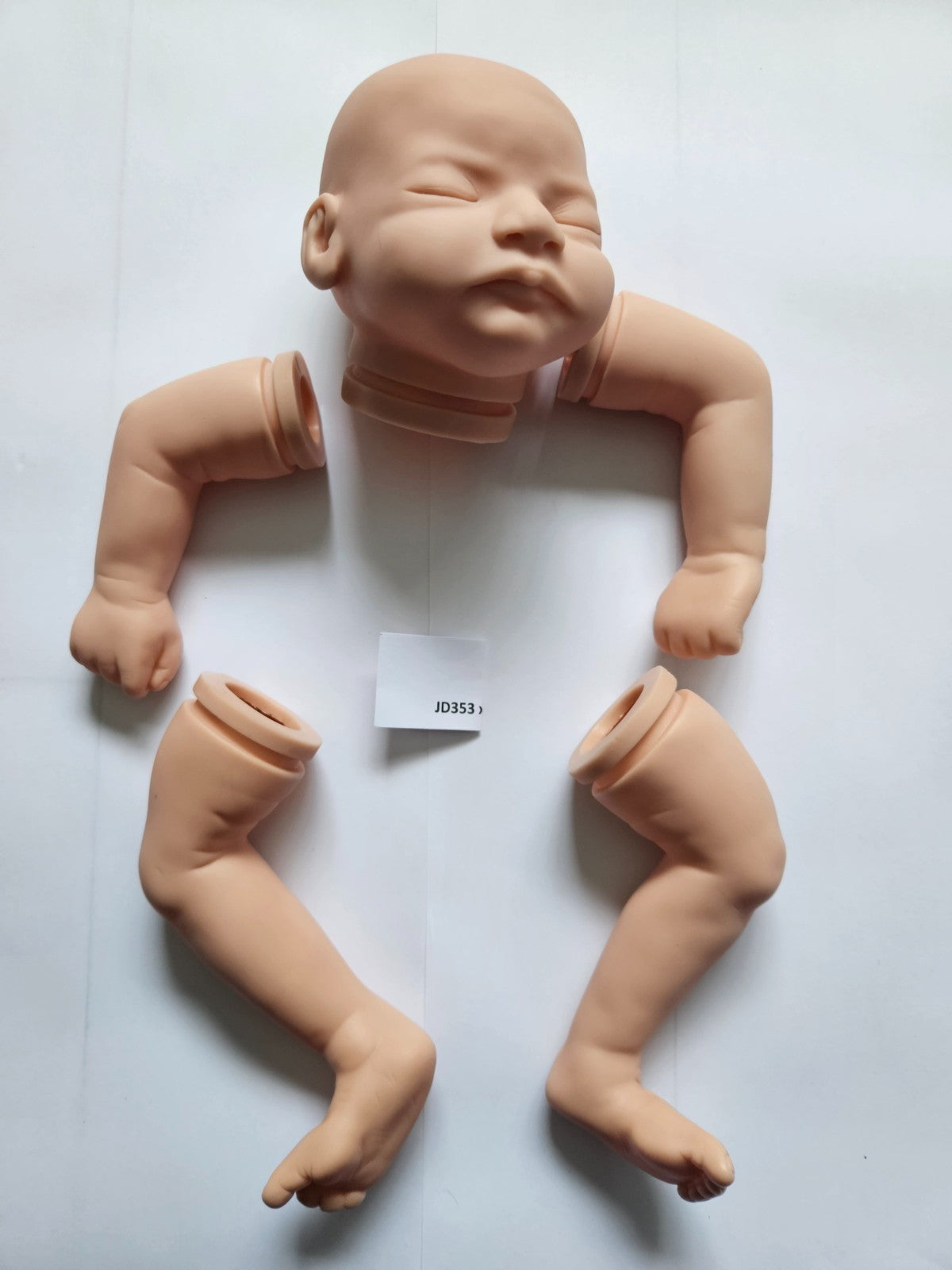 JD353 Sleeping Baby Reborn Doll Kit Unpainted Vinyl Full Arms Legs