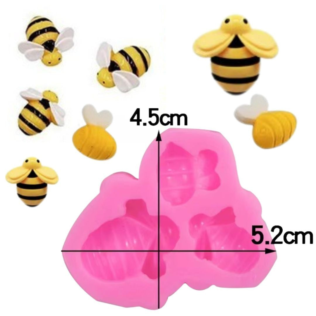 HoneyBee Mini (3 Bees) Embed Silicone Mould