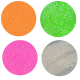 Kit of 4 Neon Colours Cosmetic Grade Glitter Powder Superfine Extra Fine Soap Candle Nail Art