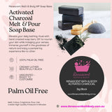 Activated Charcoal Preblended MP Melt & Pour Soap Base Palm Free *NEW Formula*