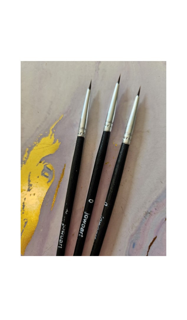 Paint Brushes Size 0 Small - High Quality for Soap Paints, Watercolour