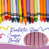 Crayons Silicone Mould Realistic Size - add paper label