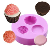 Cupcake Mini (3 Cavity) Silicone Mould  Divine for cookies, cupcakes embellishments