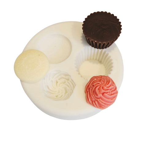 Cupcake Mini (3 Cavity) Silicone Mould  Divine for cookies, cupcakes embellishments