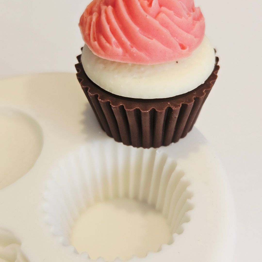 Cupcake Mini (3 Cavity) Silicone Mould  Divine for cookies, cupcakes embellishments