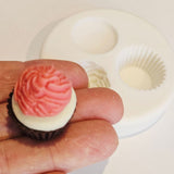 Cupcake Mini (3 Cavity) Silicone Mould  Divine for cookies, cupcakes embellishments