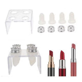 DIY Lipstick Making Mould Set 4 Hole Acrylic Holder 12.1mm Silicone Moulds