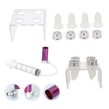 Professional 12.1mm Lipstick Making Kit 4 Hole Silicone Mould Base + Vacuum Extraction Tool