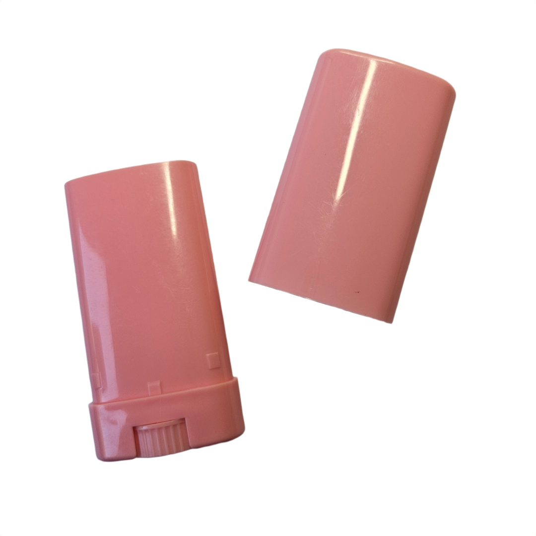 Pink Deodorant Tube Empty Twist-Up Container for DIY Balm and Natural Stick Making 50ml (Refillable)