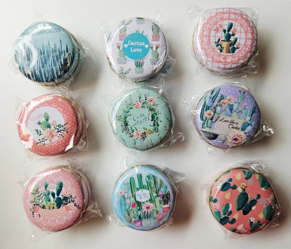 Floral Tin Lipstick / Lip Balm / shaving soap Pots