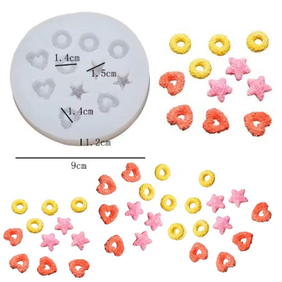 Fruity Rings Loops Shapes Mini (11) Silicone Mould Food Grade Decorations