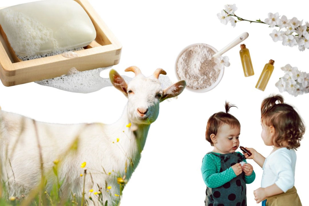 Goats Milk  Baby Powder Soap Cleansing Bar