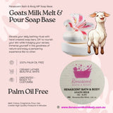 Goats Milk Preblended Melt & Pour MP Soap Base (SLS / Palm / Stearic Acid Free) *NEW Formula*