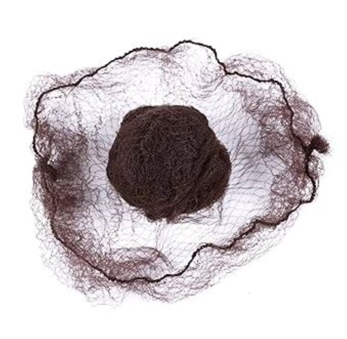Fine Brown Hair Nets x 50