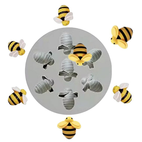 HoneyBee (7 Bees) Embed Silicone Mould