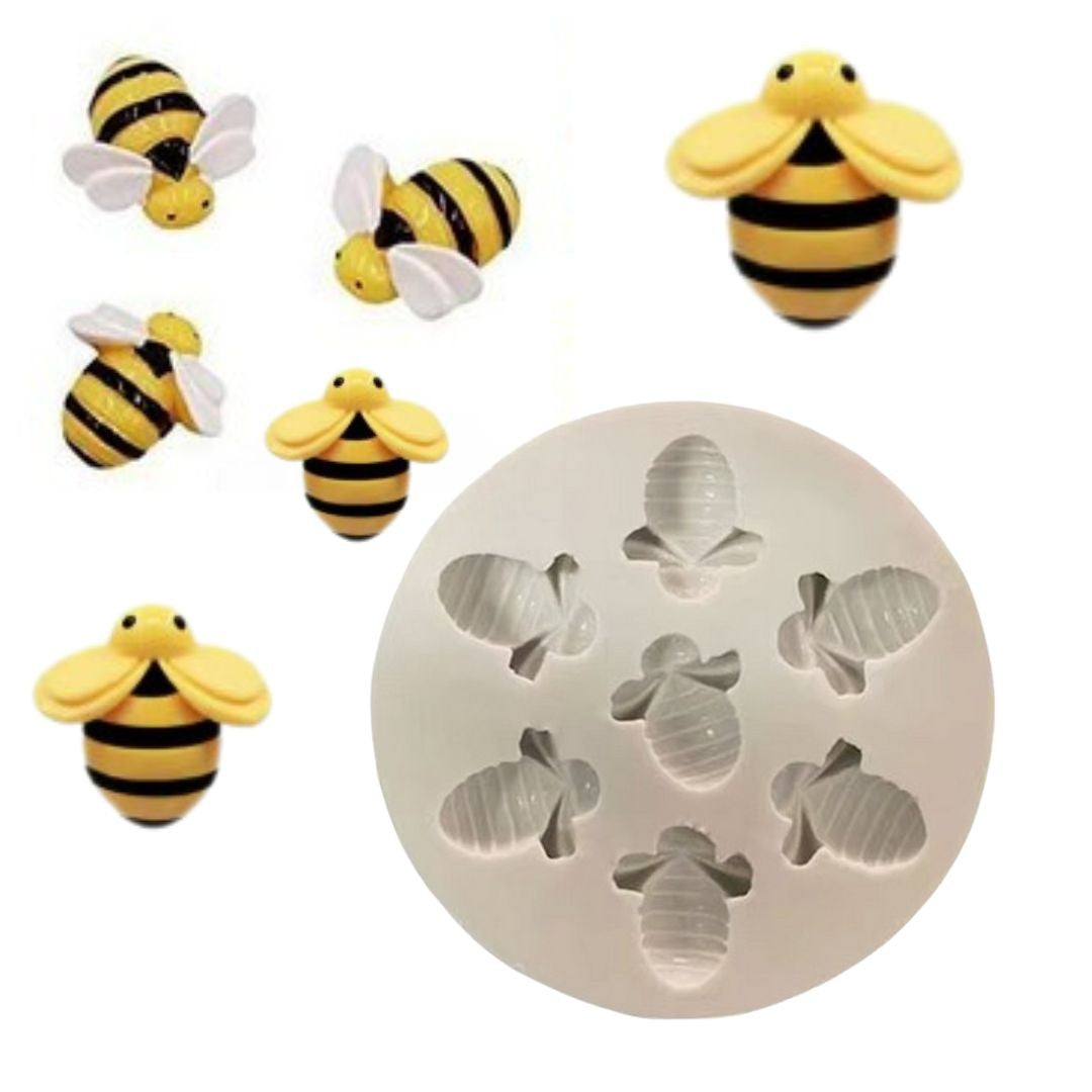 HoneyBee (7 Bees) Embed Silicone Mould