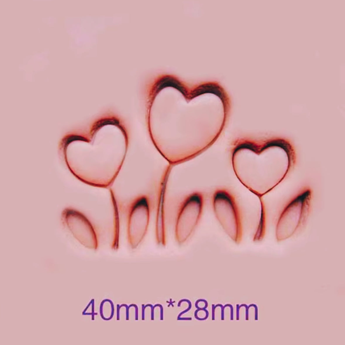 Love Heart Flowers Soap Stamp High Quality Resin Clean Images Stamping