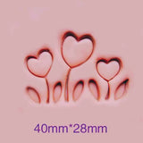 Love Heart Flowers Soap Stamp High Quality Resin Clean Images Stamping