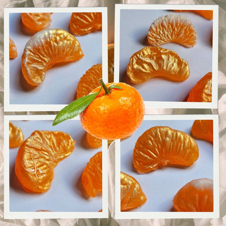 Mandarin Segments Pieces x8 Silicone Mould Realistic Real Size