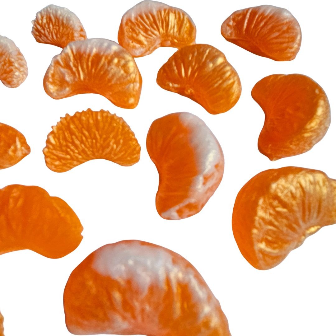 Mandarin Segments Pieces x8 Silicone Mould Realistic Real Size