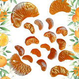 Mandarin Segments Pieces x8 Silicone Mould Realistic Real Size