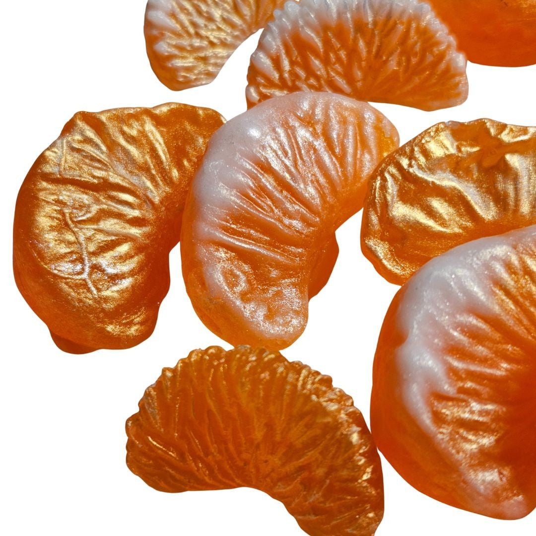Mandarin Segments Pieces x8 Silicone Mould Realistic Real Size