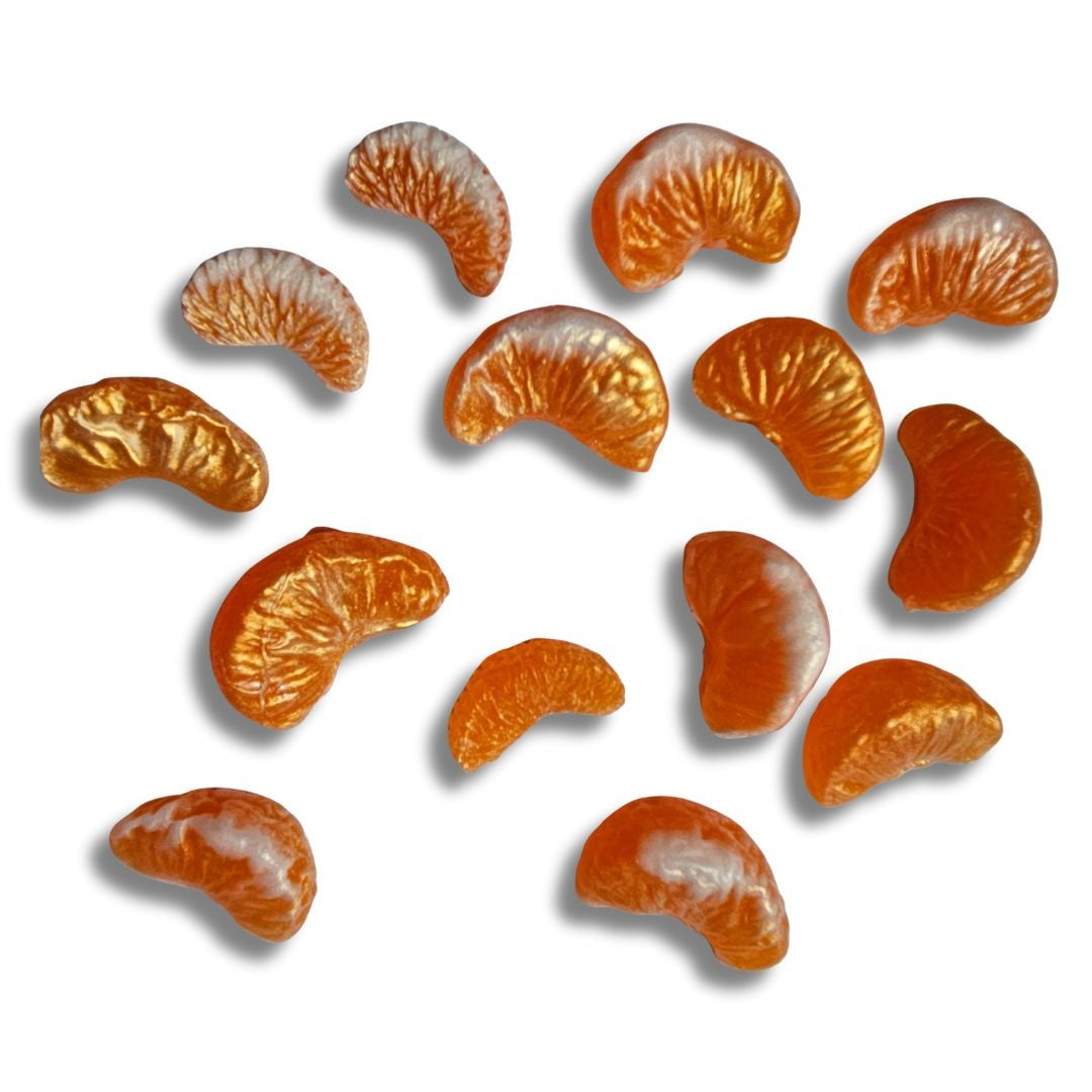 Mandarin Segments Pieces x8 Silicone Mould Realistic Real Size