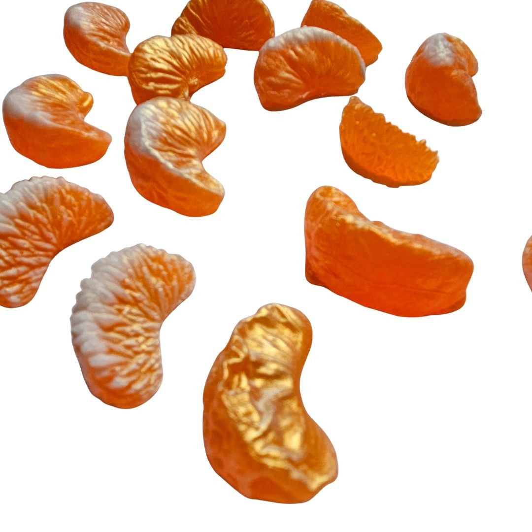 Mandarin Segments Pieces x8 Silicone Mould Realistic Real Size