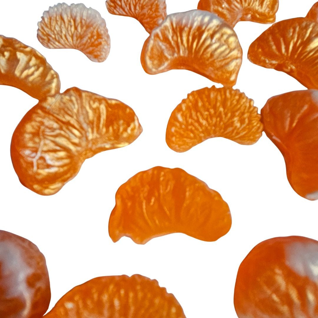 Mandarin Segments Pieces x8 Silicone Mould Realistic Real Size