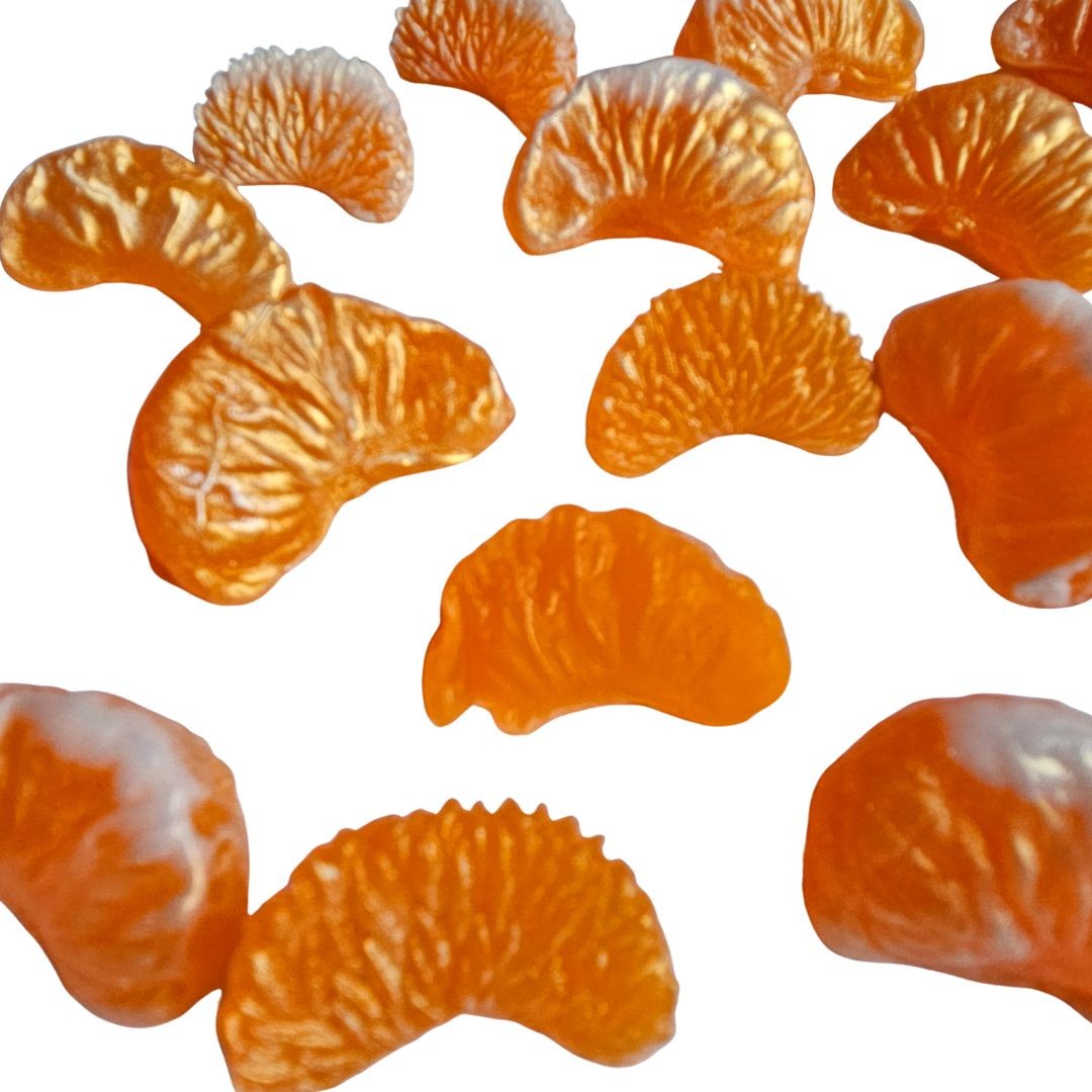 Mandarin Segments Pieces x8 Silicone Mould Realistic Real Size