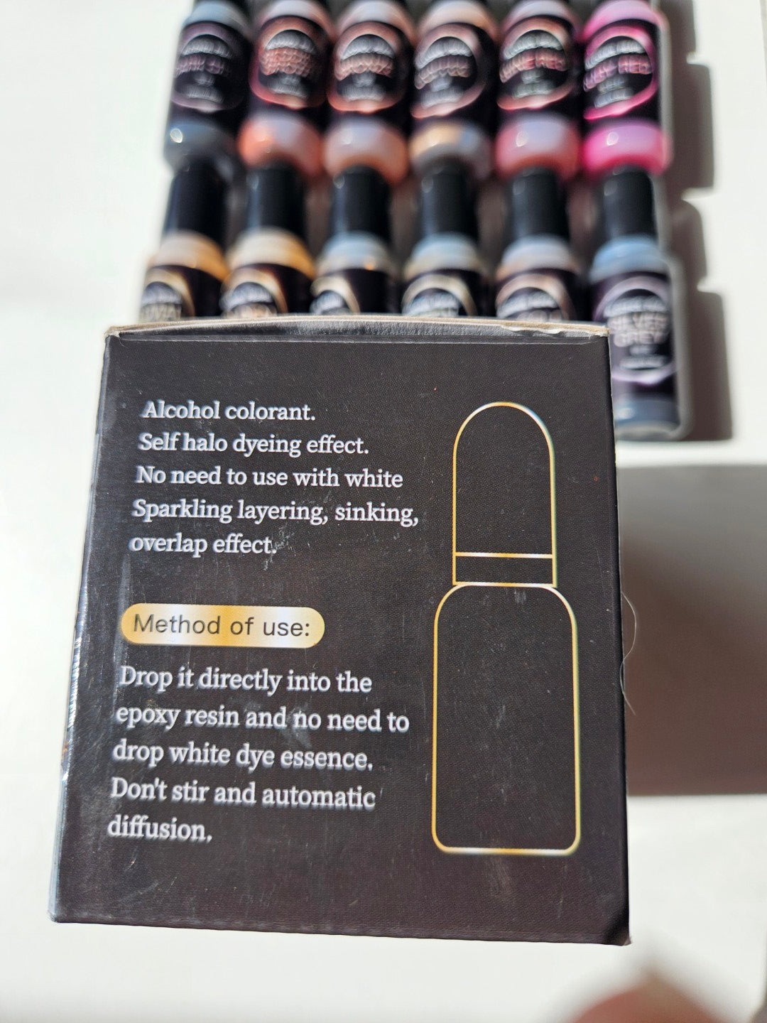 Metallic Alcohol Ink Pigments10ml x 12 Colours Set