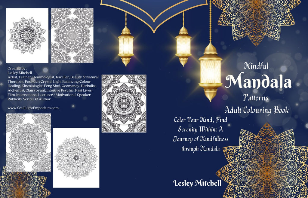 Mindful Mandala Patterns Adult Colouring Book - Lesley Mitchell
