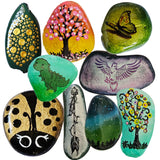 Hand Painted Artisan Rocks Individually Blessed with Card Story