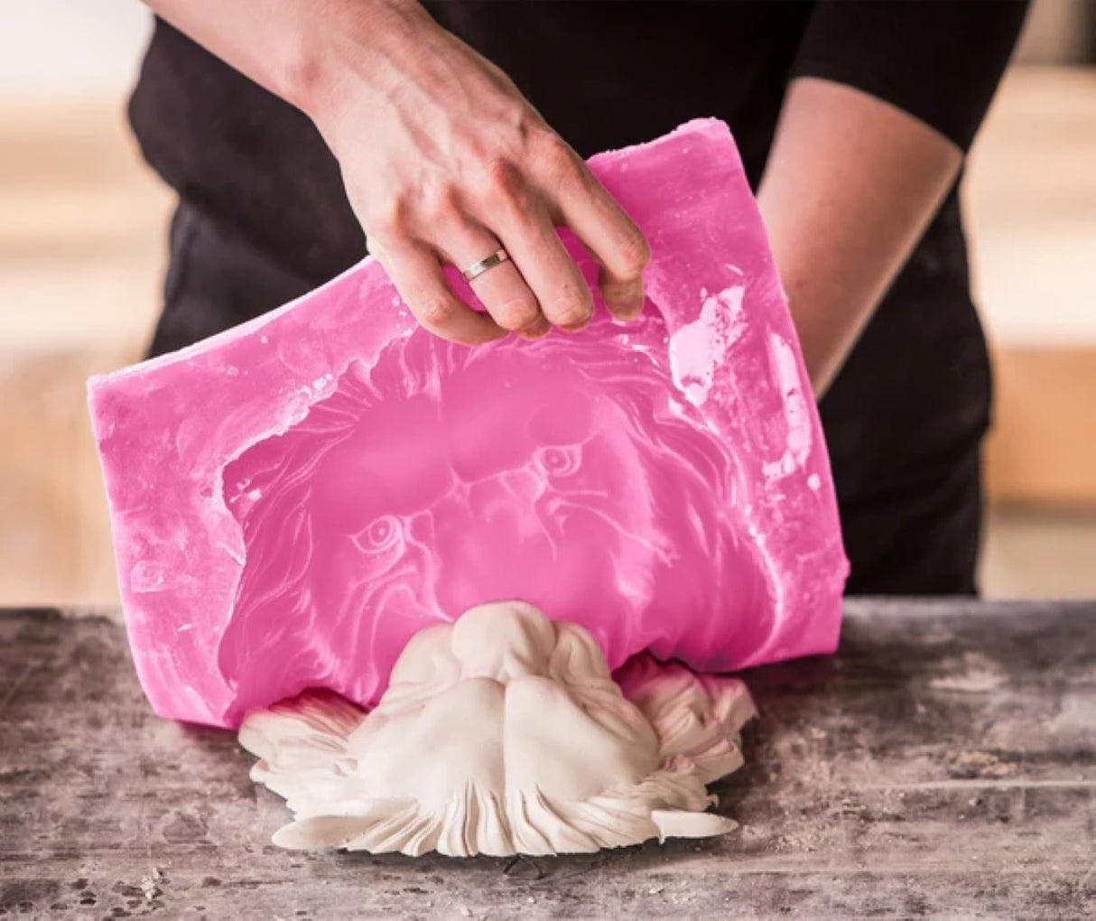 Silicone rubber liquid PINK for mould making *NEW Platinum Cure Food Grade